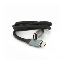 Дата кабель USB-C to USB-C 1.0m USB 3.2 Gen2 100W 10Gbps 4K60Hz black Voltronic (YT-TC-TC-B-1m)