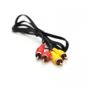 Кабель мультимедійний 2xRCA M to 2xRCA M 1.0m black Voltronic (14720)