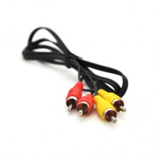 Кабель мультимедійний 2xRCA M to 2xRCA M 1.0m black Voltronic (14720)