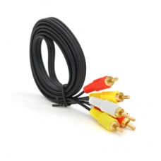 Кабель мультимедійний 3xRCA M to 3xRCA M 1.5m black Voltronic (YT-3хRCA(M)/3хRCA(M)-1.5G)