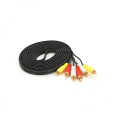 Кабель мультимедійний 3xRCA M to 3xRCA M 5.0m black Voltronic (YT-3хRCA(M)/3хRCA(M)-5.0G)