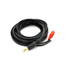 Кабель мультимедійний 3.5mm M to 2xRCA M 1.5m black Voltronic (YT-3.5(M)/2хRCA(M)-1.5Cu)