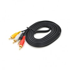 Кабель мультимедійний 3.5mm M to 3xRCA M 3.0m black Voltronic (YT-3.5(M)1.5/3хRCA(M)-3.0)