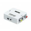 Перехідник HDMI F to 3xRCA F AV 720P/1080P white Voltronic (YT-CM-HDMI/AV-W)