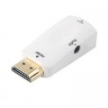 Перехідник HDMI M to VGA F white Voltronic (YT-CA-HDMI(M)/VGA(F))