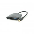 Концентратор Voltronic USB-C 3-in-1 USB 3.0 + USB-C + HDMI 0.23m black (YT-HTC3in1)
