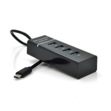 Концентратор Voltronic USB-C to 4xUSB 3.0 0.2m black (YT-TC3H4-B20/12940)