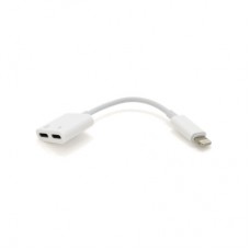 Перехідник Lightning M to 2xLightning F 0.05m white Voltronic (J008/2L)