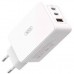 Зарядний пристрій XO CE13 PD65W GaN (2Type-C/1USB) White (XO-CE13-WH)