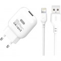 Зарядное устройство XO L37 2.1A/1USB + cable Lightning White (L37i-WH)
