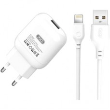 Зарядное устройство XO L37 2.1A/1USB + cable Lightning White (L37i-WH)