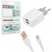 Зарядний пристрій XO L75 2USB/2.4A + Type-C White (XO-L75-T)