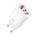 Зарядное устройство XO L95 (2USB/2.4A) + USB - Lightning White (XO-L95-L)