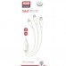 Дата кабель USB 2.0 AM to Lightning + Micro 5P + Type-C 1.0m 2.4A XO (CB-23U3)