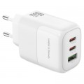 Зарядное устройство XO L139 83W 2xUSB-C PD65W + USB-A QC18W White (L139_White)