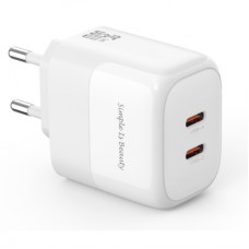 Зарядное устройство XO L140 35W 2xUSB-C PD White (L140_White)
