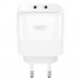 Зарядное устройство XO L140 35W 2xUSB-C PD White (L140_White)