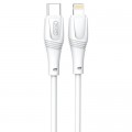 Дата кабель USB-C to Lightning 1.0m 27W High Elastic Zeus XO (NBQ239A_White)