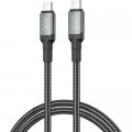 Дата кабель USB-C to USB-C NBQ264B-CC black XO (NB-Q264B-CC.black)