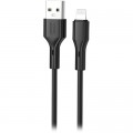 Дата кабель USB 2.0 AM to Lightning NB230-AI black XO (NB230-AI.black)