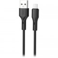 Дата кабель USB 2.0 AM to USB-C NB230-AC black XO (NB230-AC.black)