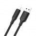 Дата кабель USB 2.0 AM to USB-C NB265-AC black XO (NB265-AC.black)