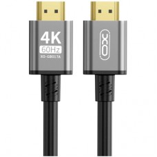 Кабель мультимедийный HDMI to HDMI 3.0m v2.0 black XO (GB017A-HDMI.tranish)