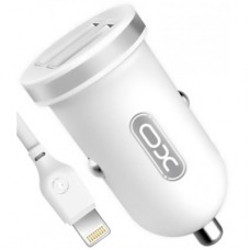 Зарядний пристрій XO 2xUSB 2.1A + cable USB to Lightning white (TZ08-L-WH)