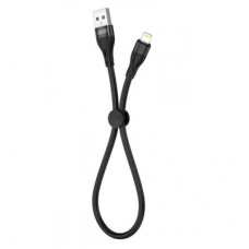 Дата кабель USB 2.0 AM to Lightning 0.25m 2.4A black XO (XO-NB179-025-BK)