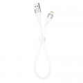 Дата кабель USB 2.0 AM to Lightning 0.25m 2.4A white XO (XO-NB179-BK)