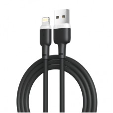 Дата кабель USB 2.0 AM to Lightning 1.0m 2.1A silicone black XO (NB208-L-1-BK)