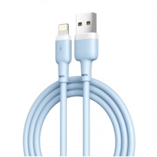 Дата кабель USB 2.0 AM to Lightning 1.0m 2.1A silicone blue XO (NB208-L-1-BL)