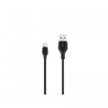Дата кабель USB 2.0 AM to Lightning 1.0m 2.1A black XO (NB36-L-1-BK)