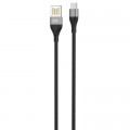 Дата кабель USB 2.0 AM to Micro 5P 1.0m 2.1A double-side black XO (NB188-M-1-BK)