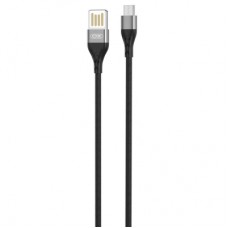 Дата кабель USB 2.0 AM to Micro 5P 1.0m 2.1A double-side black XO (NB188-M-1-BK)