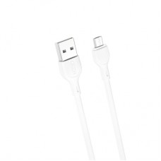 Дата кабель USB 2.0 AM to Micro 5P 1.0m 2.1A white XO (NB200-M-WH)