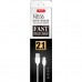Дата кабель USB 2.0 AM to Micro 5P 1.0m 2.1A white XO (NB36-M-1-WH)
