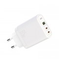 Зарядное устройство XO 2xUSB-C PD65W + 1xUSB 45W white (СE04-WH)