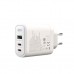 Зарядное устройство XO 2xUSB-C PD65W + 1xUSB 45W white (СE04-WH)
