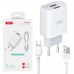 Зарядное устройство XO 2xUSB 2.4A + cable USB to Micro 5P white (L57-M-WH)