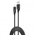 Дата кабель USB 2.0 AM to Lightning 1.0m braided black XO (NB235_L_Black)