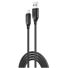 Дата кабель USB 2.0 AM to Lightning 1.0m braided black XO (NB235_L_Black)