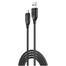Дата кабель USB 2.0 AM to Micro 5P 1.0m braided black XO (NB235_M_Black)