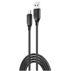 Дата кабель USB 2.0 AM to USB-C 1.0m braided black XO (NB235_C_Black)