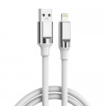 Дата кабель USB 2.0 AM to Lightning 1.0m 6A silicone white XO (NB251_L_White)