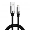 Дата кабель USB 2.0 AM to Lightning 1.0m 6A silicone black XO (NB251_L_Black)