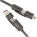 Дата кабель USB 2.0 AM to USB-C + USB 2.0 AM to Lightning 1.0m 60W gray XO (NB275_4-in-1_Gray)