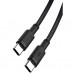 Дата кабель USB-C to USB-C 1.0m 100W braided black XO (NBQ199_С_Black)