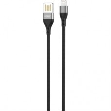 Дата кабель USB 2.0 AM to Lightning 1.0m 2.4A double-sided NB188 gray XO (6920680879694)