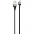 Дата кабель USB 2.0 AM to Micro 5P 1.0m 2.4A double-sided NB188 gray XO (6920680879717)